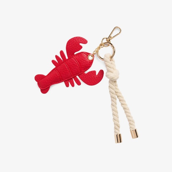 Shiraleah Red Lobster Bag Charm Key Ring Coastal Nautical - Picture 3 of 4
